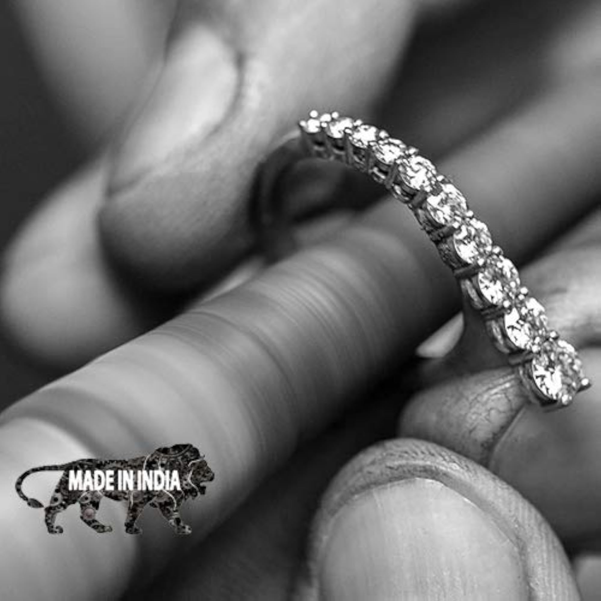 Infinity Shape Anklet with Solitaire Crystal Diamonds
